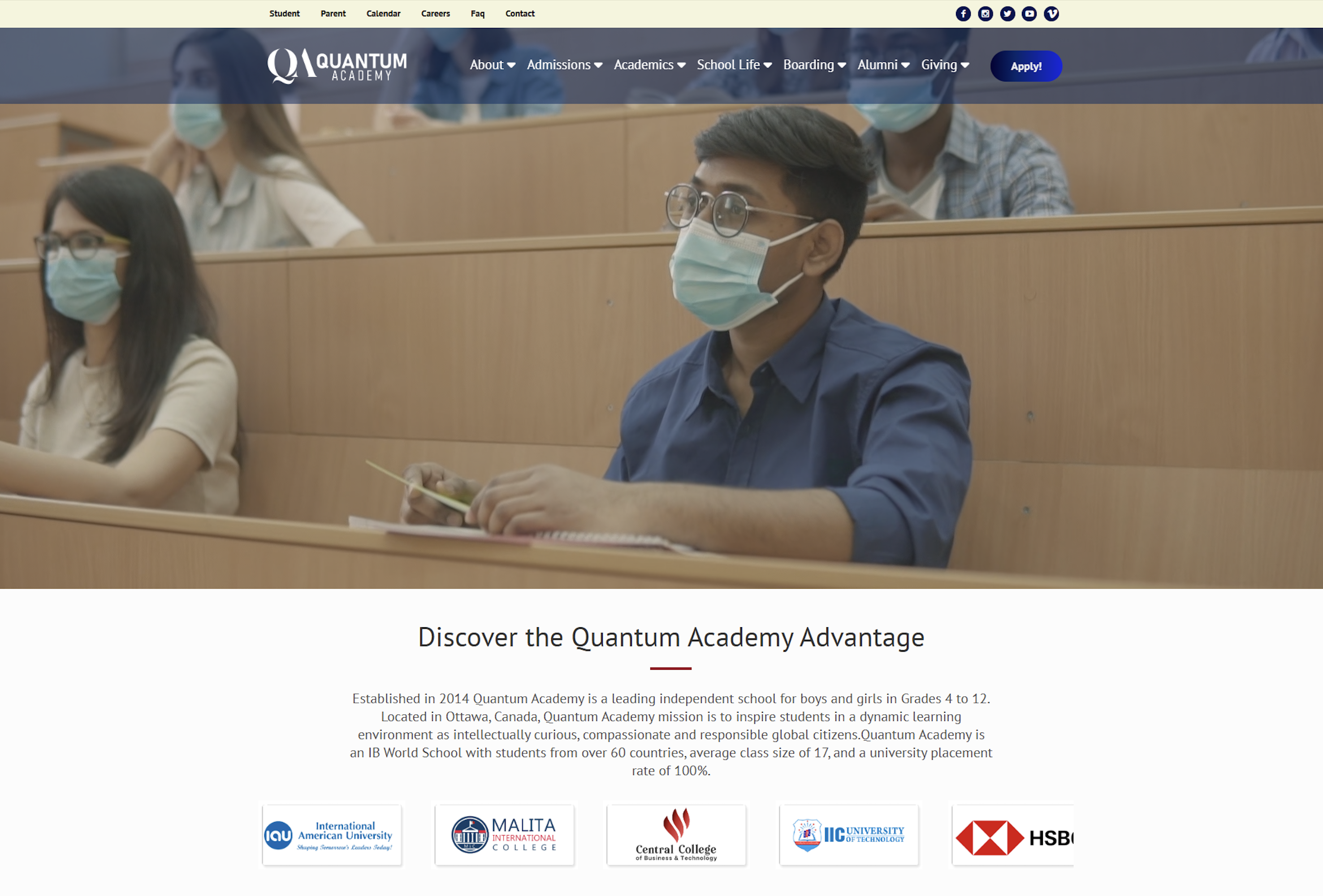 Quantum Academy Website